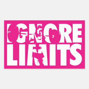 IGNORE LIMITS - Women's Workout Motivational Sticker