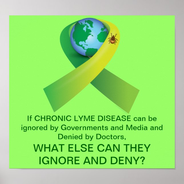 Ignoring and Denying Chronic Lyme Disease Epidemic Poster (Front)