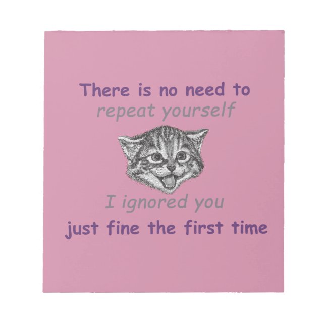 Ignoring You Notepad (Front)