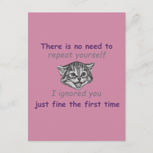 Ignoring You Postcard (Front)