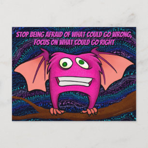 Igor la chauve-souris, avec citation carte postale