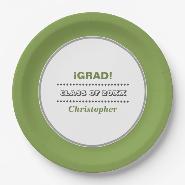 iGrad. Personalized Graduation Party  Paper Plate (Front)