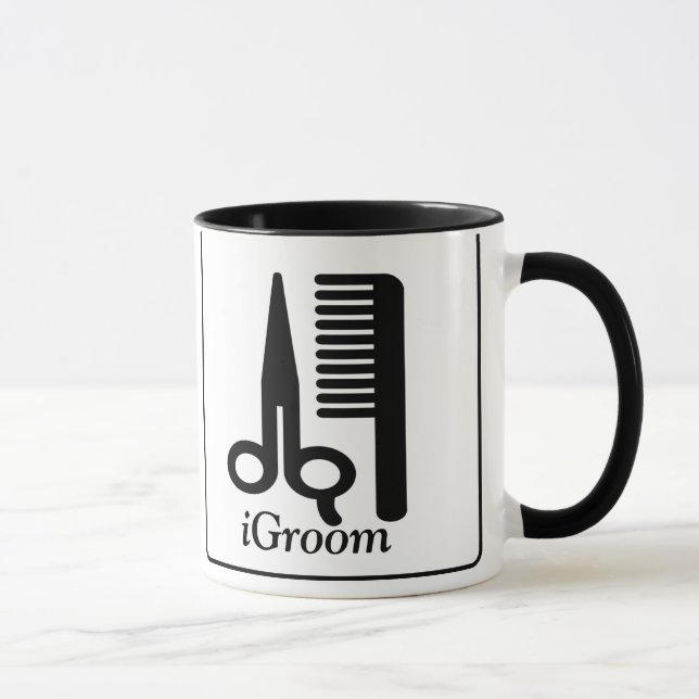 iGroom Mug with Stylized Dog image (Right)