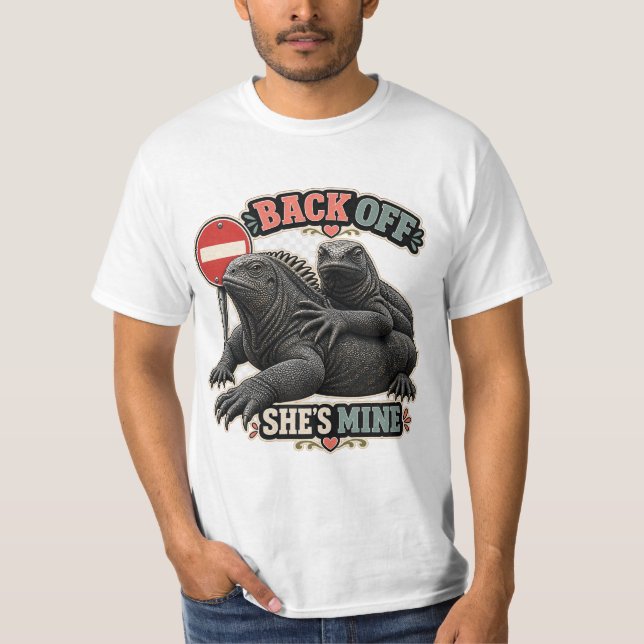 Iguana Back Off She's Mine Father's Day Tee (Front)