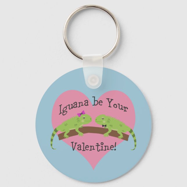 Iguana be your valentine keychain (Front)