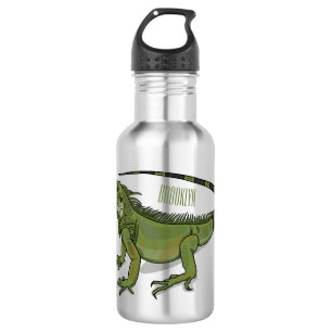Iguana cartoon illustration  532 ml water bottle