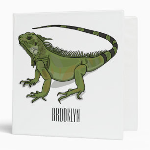 Iguana cartoon illustration  binder
