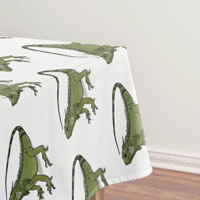 Iguana cartoon illustration  tablecloth (In Situ)