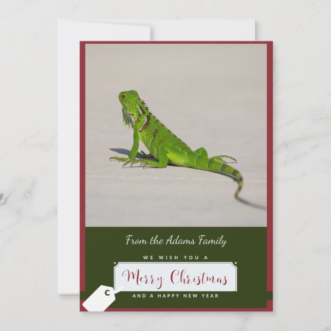 Iguana Christmas Card (Front)