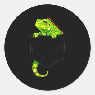 Iguana costume reptile lizard halloween men kids classic round sticker