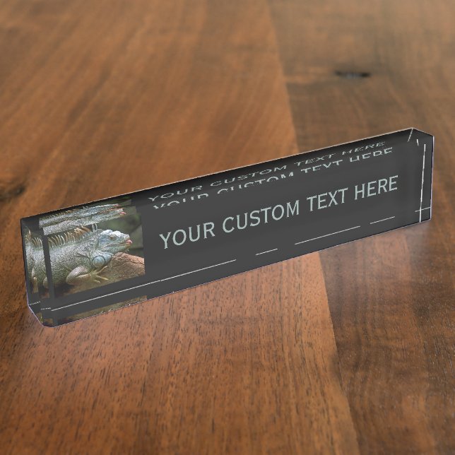 Iguana custom name plate (Side)