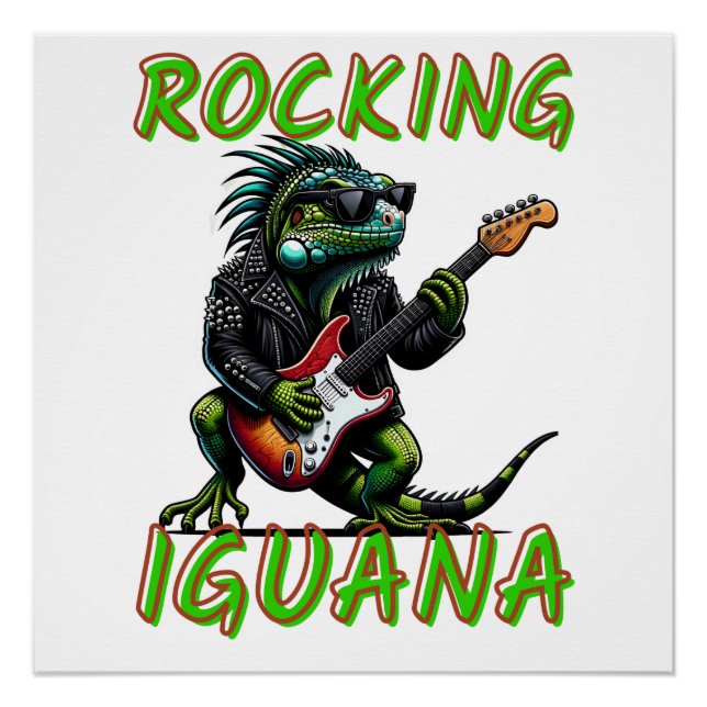 Iguana Gift | Reptile Shirt | Women Men | Book Lov Poster (Front)