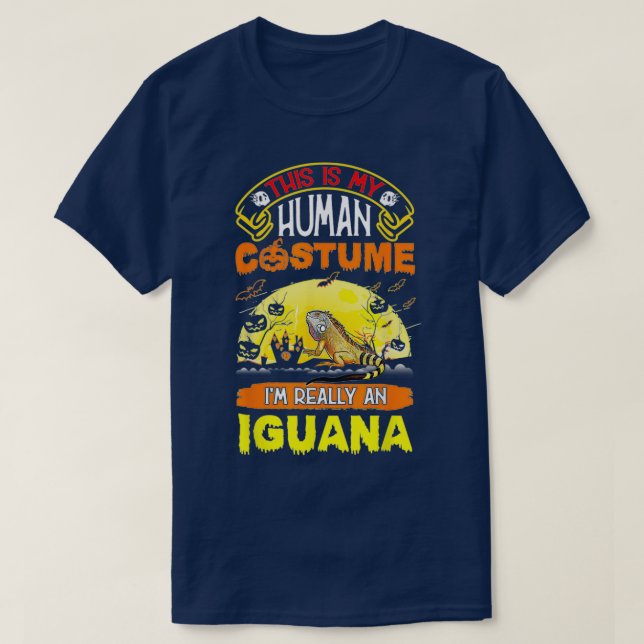 Iguana Halloween Costume Gift T-Shirt (Design Front)