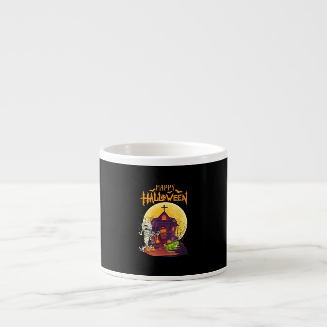 Iguana Halloween Costume Pumpkin Funny Dog Lover Espresso Cup (Front)