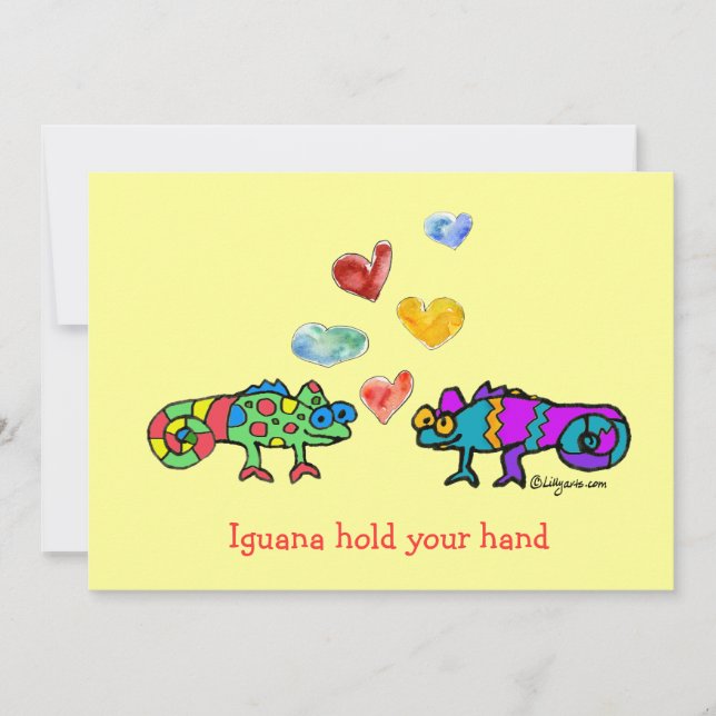 Iguana Hold Your Hand Card (Front)