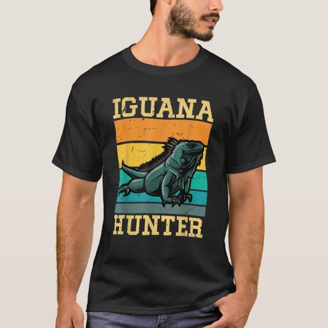 Iguana hunter for boys Iguanas Iguana Lizard men T T-Shirt (Front)