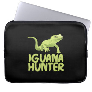 Iguana Hunter - Funny Iguana Reptile Lizard Pet Laptop Sleeve