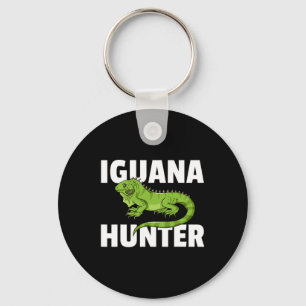 Iguana Hunter Reptile Lizard Hunting  Keychain