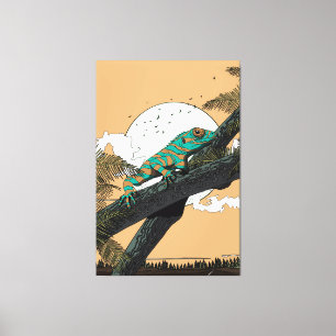 Iguana in the Jungle Canvas Print