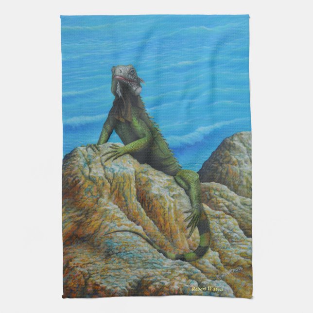 Iguana Kitchen Towel (Vertical)