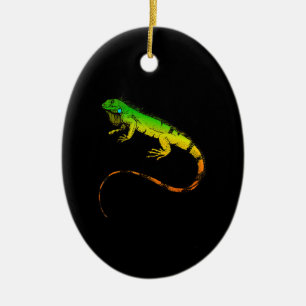 Iguana Lizard  Beautiful Iguana Gift Ceramic Ornament