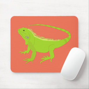 Iguana Lizard Illustration Mouse Pad