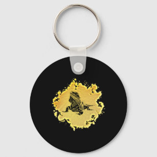 Iguana Lizard Motif Terrarium Reptile Colourful Li Keychain