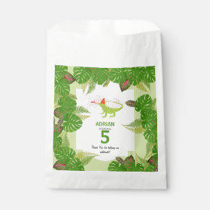 Iguana Lizard Partying Animals Birthday Party Favour Bag