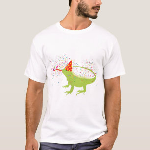 Iguana Lizard Partying Animals Having a Party  T-Shirt