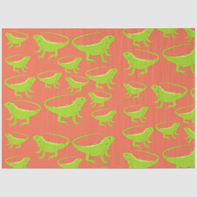 Iguana Lizard Pattern Tissue Paper (Front)