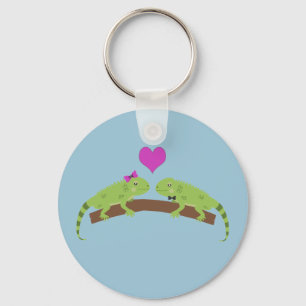 Iguana Love Keychain