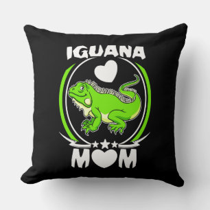 Iguana love Mom Throw Pillow