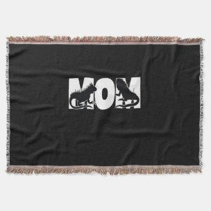 Iguana Mom Throw Blanket