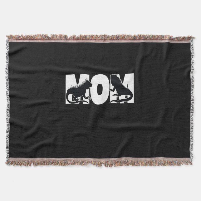 Iguana Mom Throw Blanket (Front)