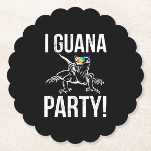 Iguana Party Paper Coaster