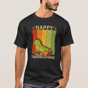 Iguana  Retro Graphic Family Matching Thanksgiving T-Shirt