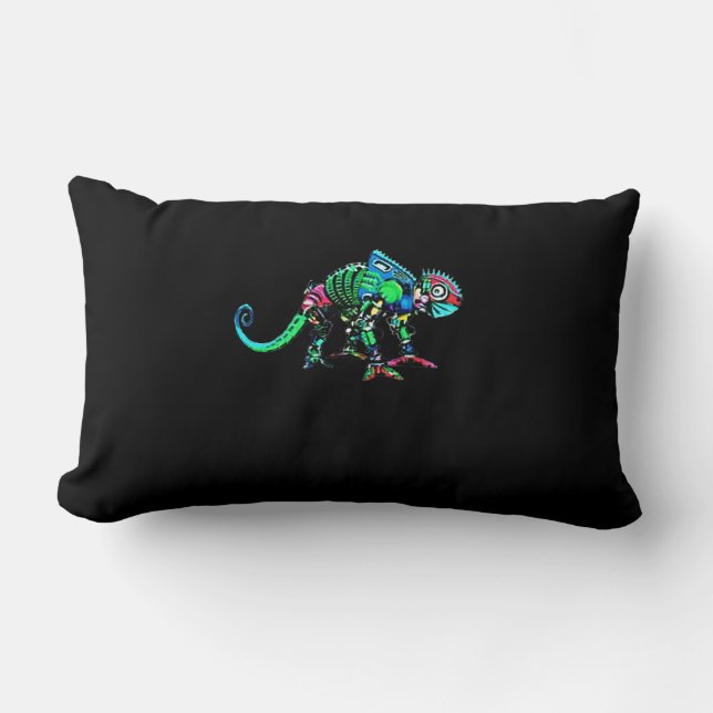 Iguana robot lumbar pillow (Front)