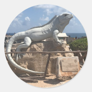 Iguana Sculpture Isla Mujeres, Mexico Stickers