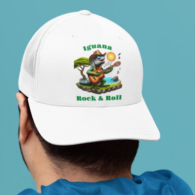 Iguana Serenading Swamp Dweller Rock Trucker Hat (Creator Uploaded)