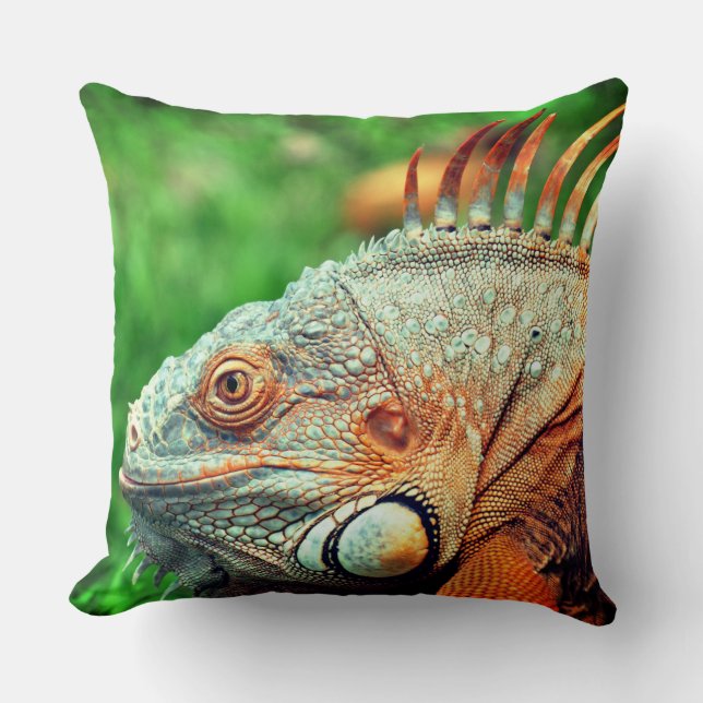 Iguana Throw Pillow (Front)