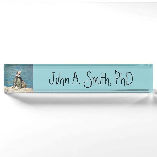 Iguana Tropical Wildlife Photography Nameplate (Front)