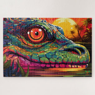 Iguana Vibes: The Colourful Reptile Jigsaw Puzzle
