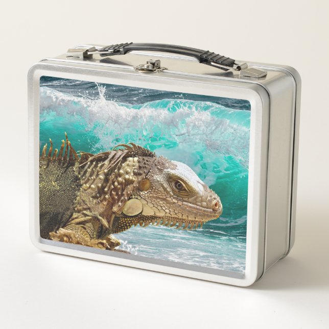 Iguana Wave Metal Lunch Box (Front)