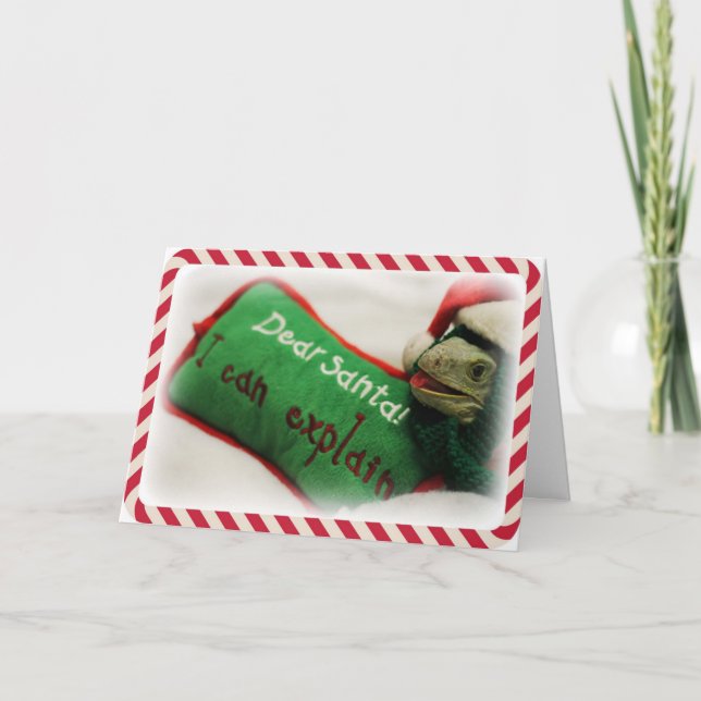 Iguana Wish You A Merry Christmas Card (Front)