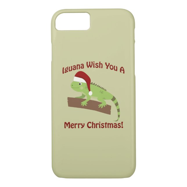 Iguana Wish You A Merry Christmas Case-Mate iPhone Case (Back)