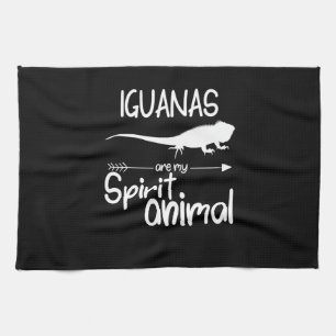 Iguanas Are My Spirit Animal Gift  Men Women Lizar Kitchen Towel