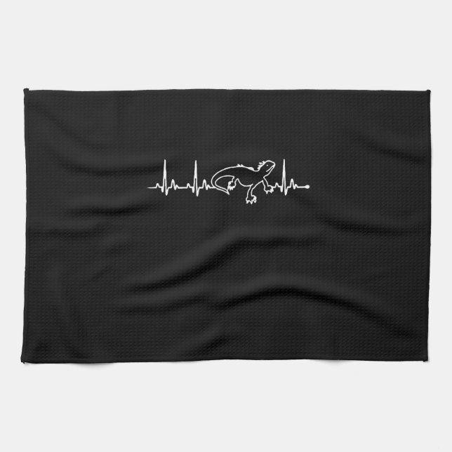 iguana's heartbeat kitchen towel (Horizontal)