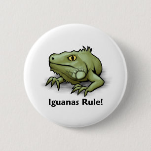 Iguanas Rule! 2 Inch Round Button
