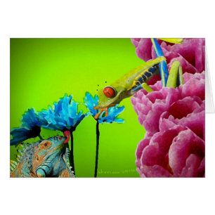 Iguane et grenouille