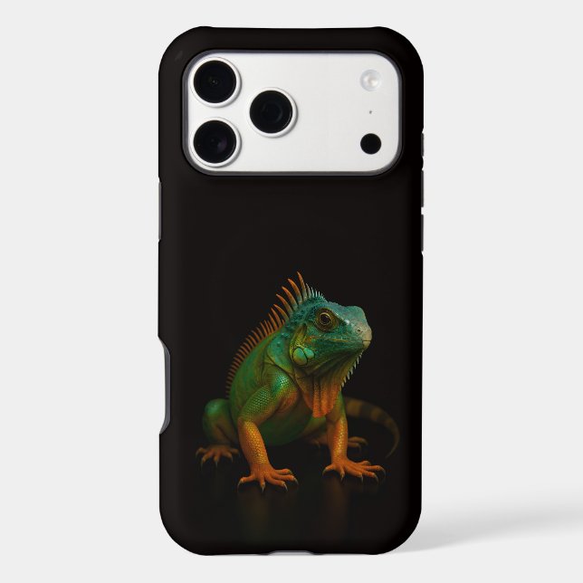 Iguane vert Black 4 Luxe iPhone 17 Pro Max (Verso)